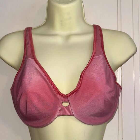 Lilyette pink nylon/elastane bra with adjustable straps Style# 0904 36C - Picture 1 of 8